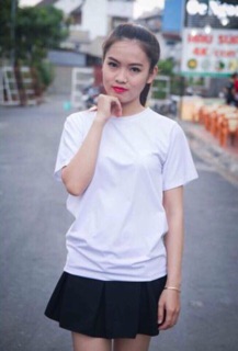 Áo Thun Trơn Form Rộng Màu Trắng