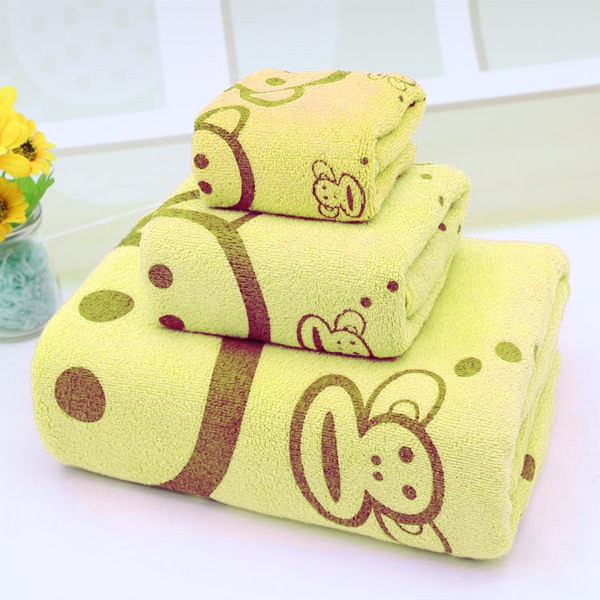 Bộ 3 Khăn Mặt, Khăn Lau, Khăn Tắm Towel Natural - Nhiều Màu