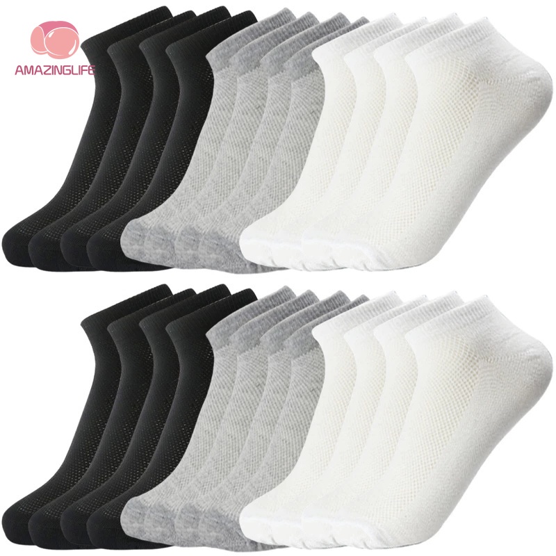 1 Đôi Vớ Dệt Kim Mỏng Thoáng Khí Chống Trượt Thấm Hút Mồ Hôi Thời Trang Xuân Hè Cho Nam