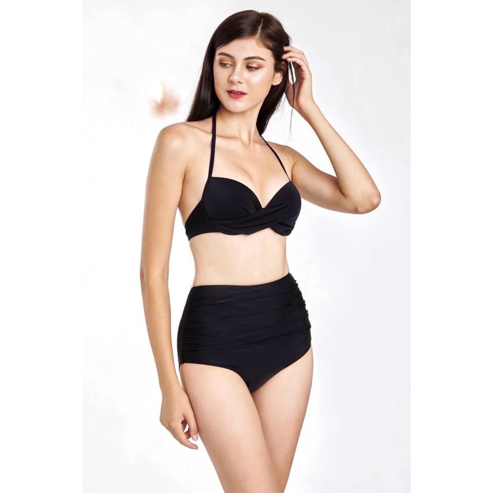 Bikini đi biển cho nữ 2 mảnh xoắn ngực nhiều màu, có gọng Bikini191
