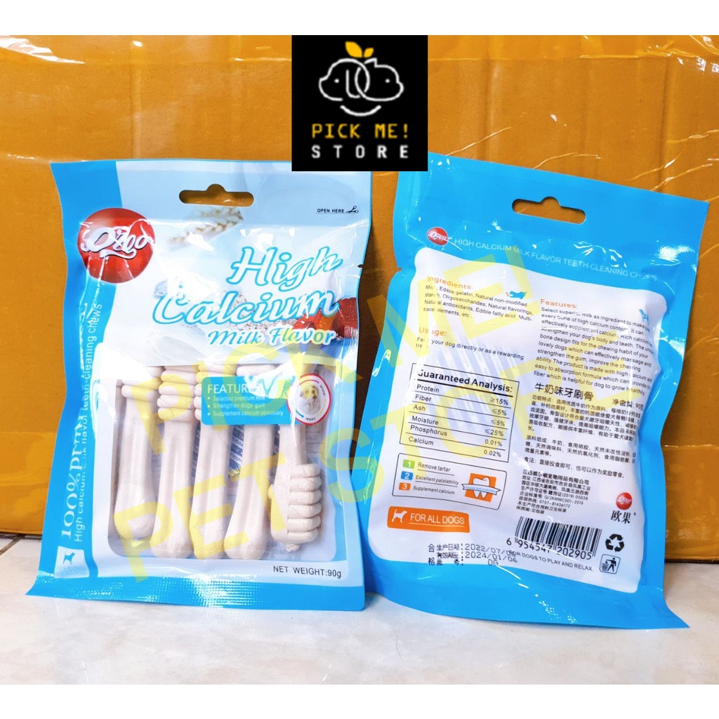 [Gói 90gr] Xương Gặm Orgo - Sạch Răng, Thơm Miệng, Bổ Sung Canxi cho Chó