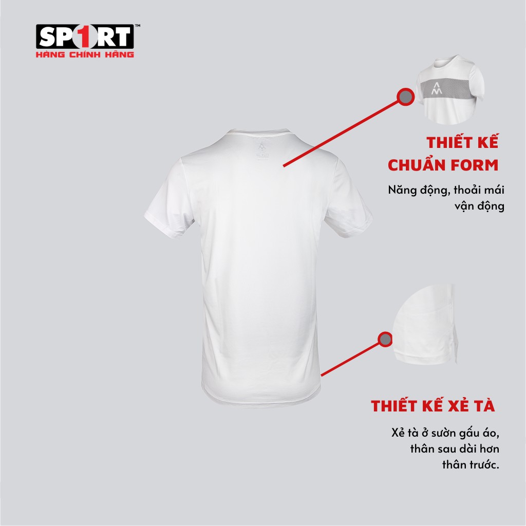 Áo Thun T-Shirt Nam SPORT1 Thể Thao Ngắn Tay Cotton- MT117