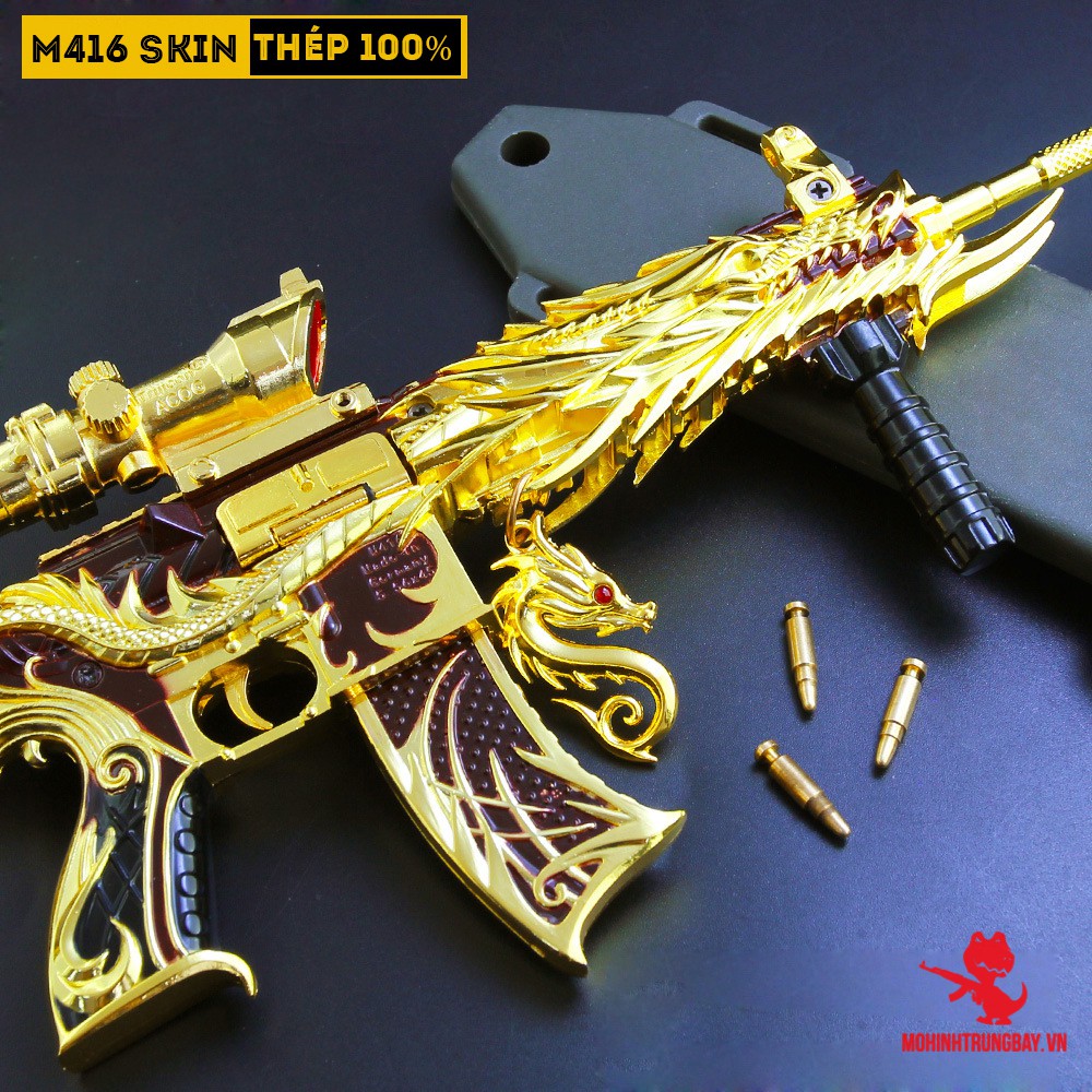 Mô Hình PUBG M416 Ultimate Dragon Max Size Cao Cấp Tặng Kèm Kệ Trưng Bày 19cm