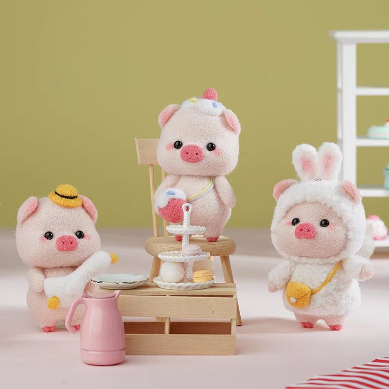 Len Chọc Handmade, Bộ Kit Len Chọc Heo Mũm Mĩm