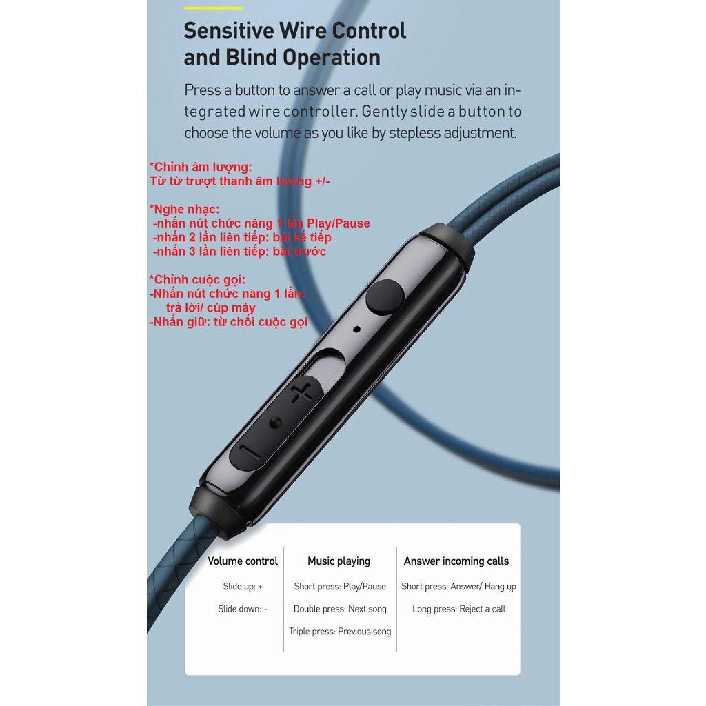 Tai nghe 3.5mm âm thanh 6D Baseus H19