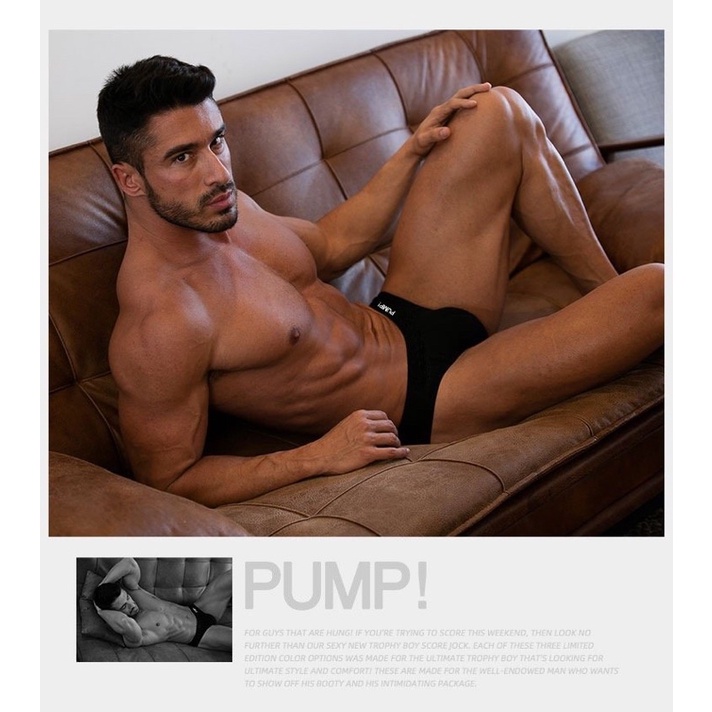 Quần lót nam, quần lót tam giác Pump thun cotton màu trơn