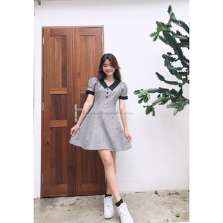 ĐẦM DECOUP XOÈ PHỐI TAY PHỒNG