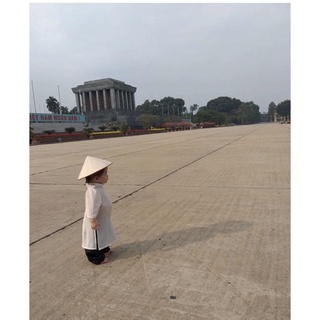 áo dài trắng cho bé gái