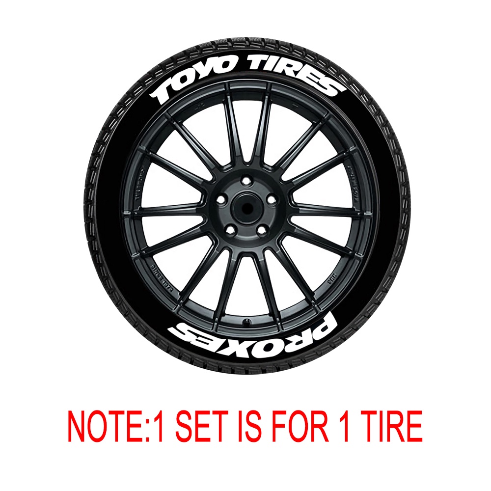 1 bộ Miếng dán trang trí bánh xe hơi hình chữ cái 3D 2.7Cm 1 TOYO TIRES PROXES Có thể trang trí một bánh xe