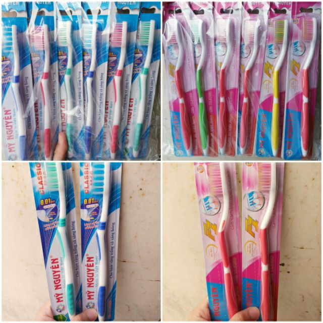 Lố 12 bàn chải đánh răng Mỹ Nguyên người lớn