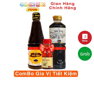 Combo Gia Vị Color Man gồm 01 dầu hào ông màu, 01 nước tương đậm đặc và 01 nước mắm 10 độ 100ml siêu tiết kiệm