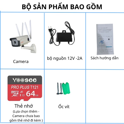Camera YooSee ngoài trời FHD 1080P _ Siêu nét W76S