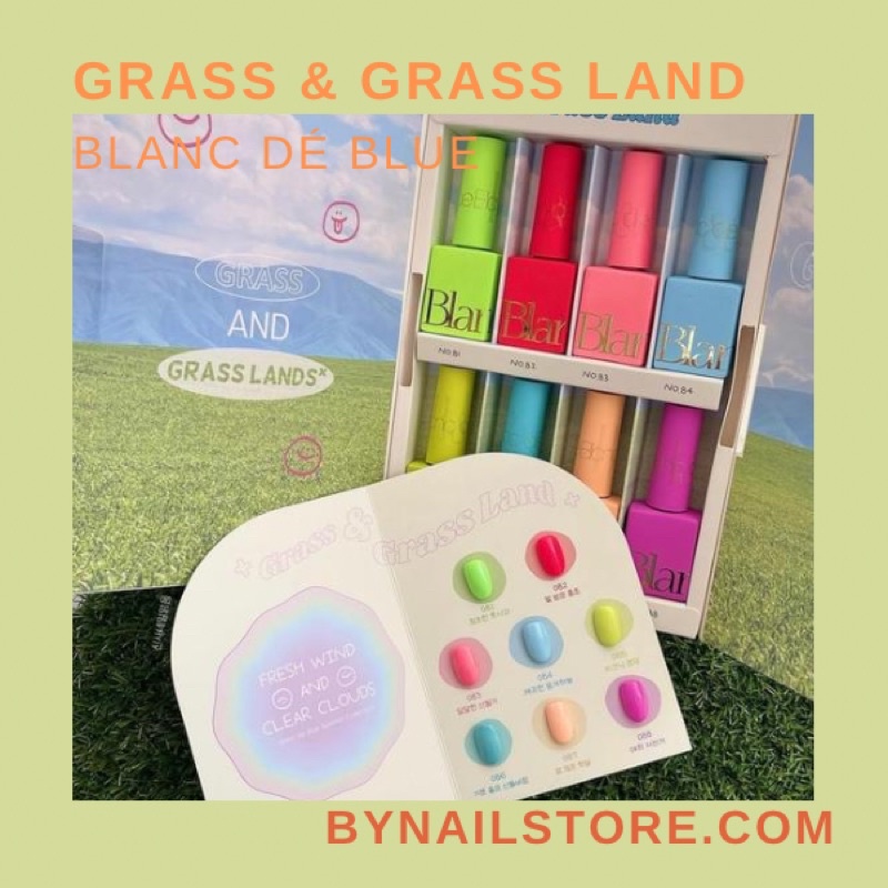 [Blanc dé blue] Bộ sản phẩm sơn gel cao cấp Hàn Quốc mùa hè collection summer Grass Land (8pcs)