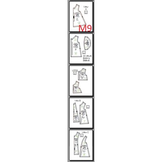 Rập giấy quần áo búp bê M9