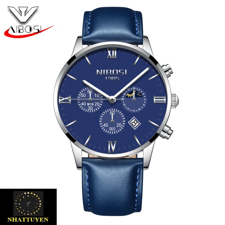 ĐỒNG HỒ NAM NIBOSI 2325 ( 1985) - DÂY DA CAO CẤP CHẠY FULL 6 KIM, NAM TÍNH, CUỐN HÚT - HÀNG CHÍNH HÃNG [FULLBOX] | BigBuy360 - bigbuy360.vn