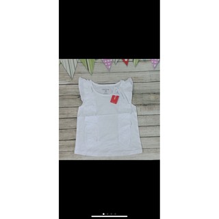 Áo thun phối bèo bé gái Canifa cotton USA size 90-130