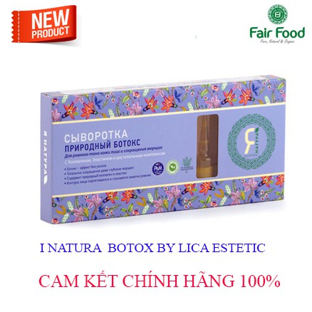 (XÓA NHĂN CHUẨN ECOCERT )Huyết thanh Botox tự nhiên  dưỡng ẩm, giảm nếp nhăn sâu,thư giãn cơ, I Natura của LICA Estetic