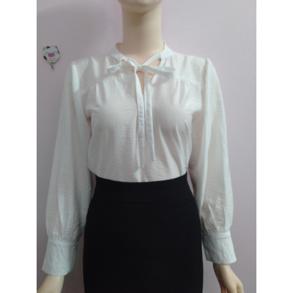 Áo kiểu trắng nữ