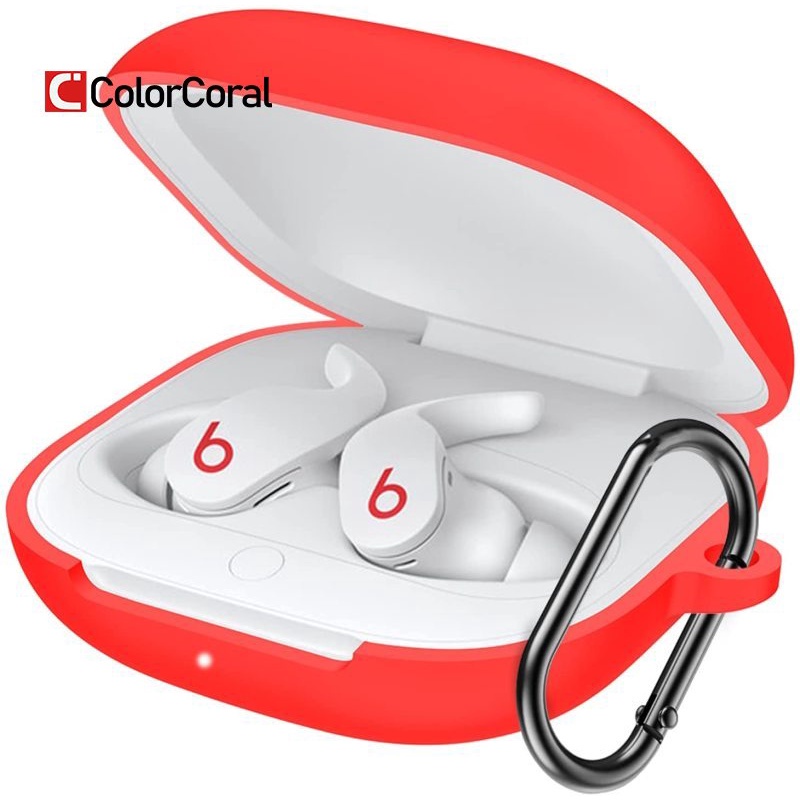 Vỏ bảo vệ hộp sạc tai nghe không dây Apple Beats Fit Pro 2021 bằng silicon mềm chống sốc chống trầy xước có móc khóa nhỏ gọn cho nam và nữ