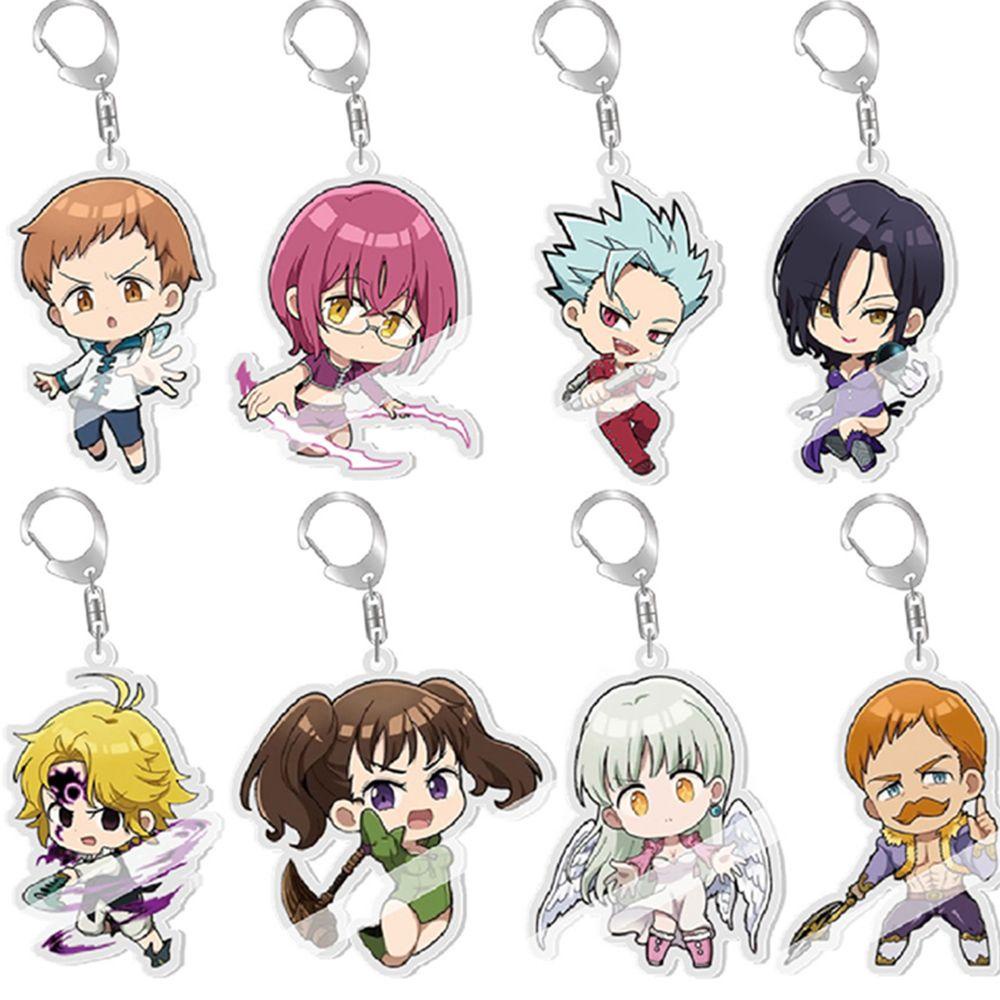 DARNELL Móc Chìa Khóa Bằng Acrylic Hình Hoạt Hình Anime Nhật Bản Dễ Thương