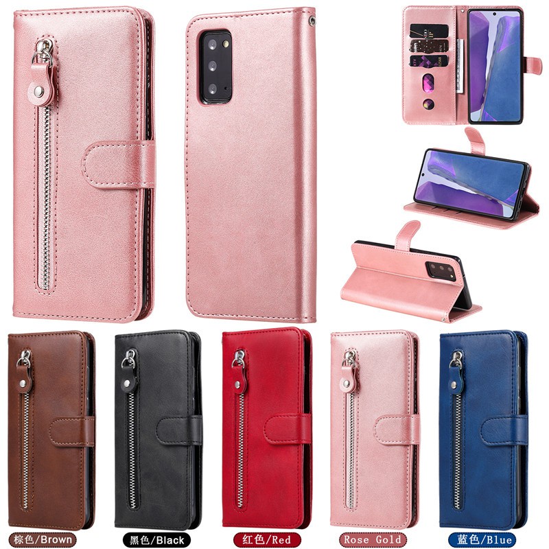 Bao Da pu Điện Thoại Khóa Kéo Cho samsung galaxy m33 5g m53 5g a31 a11 m11 a10 a20 a30 a50 a70 a10s a20s a30s a50s a70s Ốp