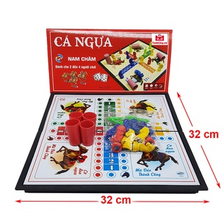 Đồ Chơi Cờ Cá Ngựa Nam Châm Cỡ Đại 38x38cm Có Hộp Đựng - Hàng Việt Nam cao cấp