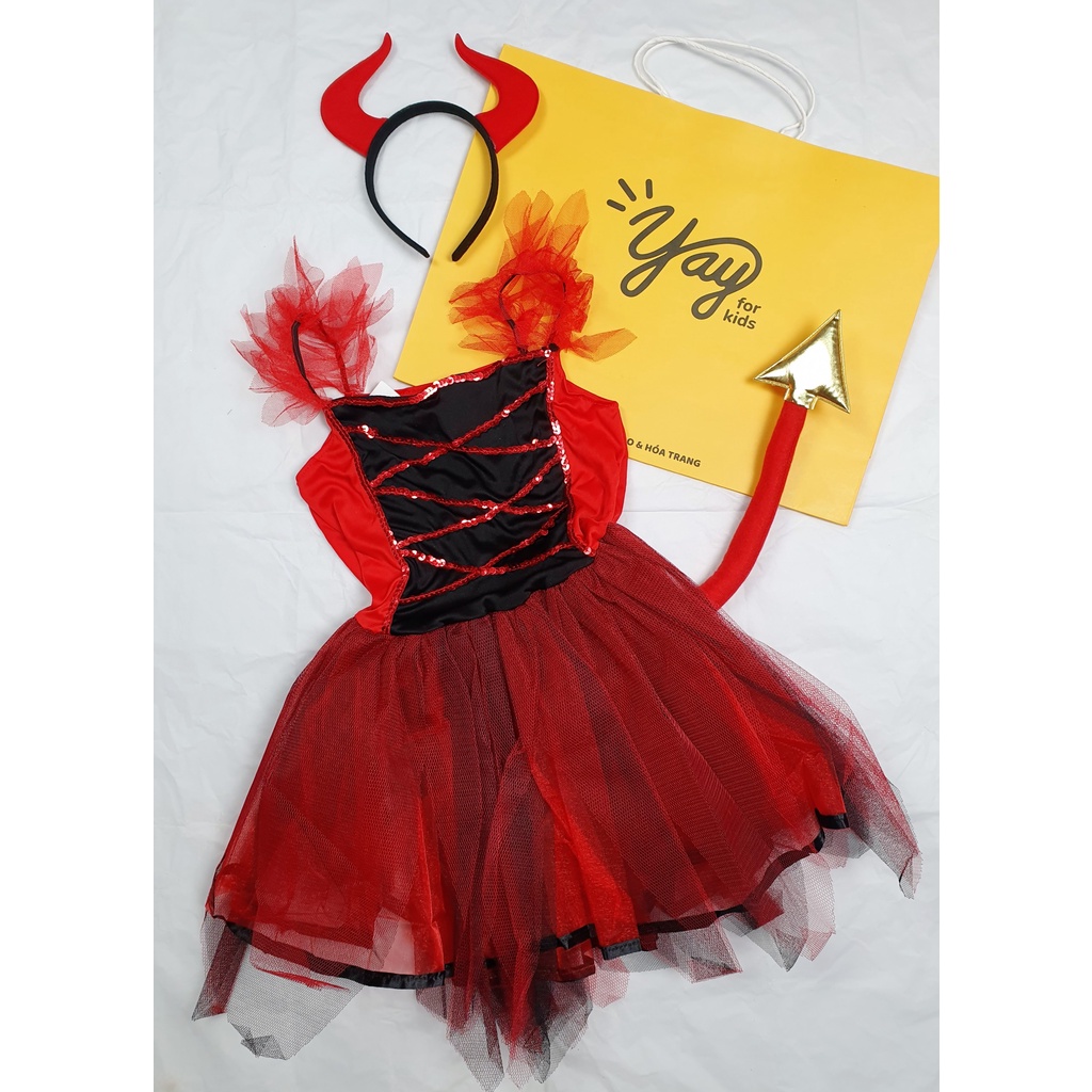 Đồ hóa trang trẻ em - Váy Quỷ đỏ | Devil Girl - G0093 - Yay