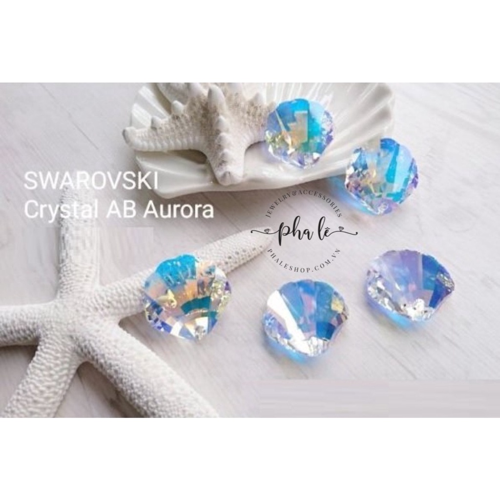 Mặt Dây Chuyền Pha Lê Swarovski Hình Vỏ Sò S16mm