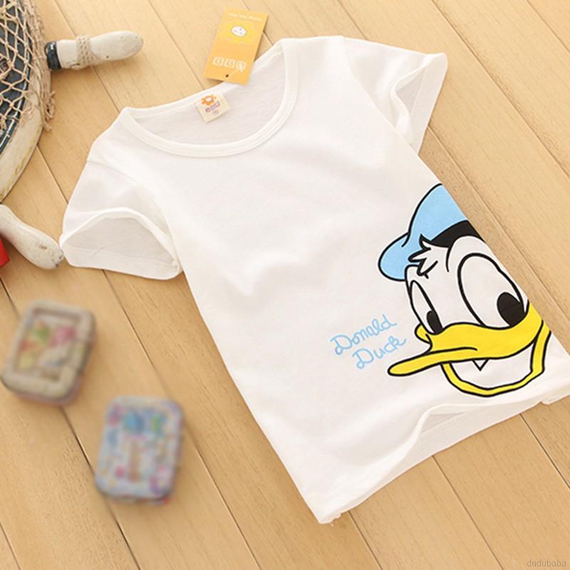 Áo Thun Từ 1-5 Tuổi In Hình Hoạt Hình Cho Bé Trai Bé Gái