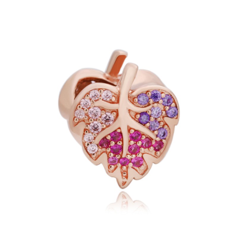 Mix Style Rose Gold Color Heart Flower Animal Charms Beads for DIY Jewelry Accessories