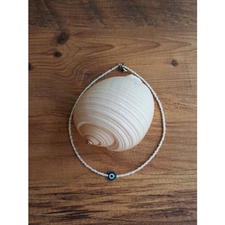 Dây chuyền choker evil eye xanh ngọc basic | handmade | vale.somethingboho