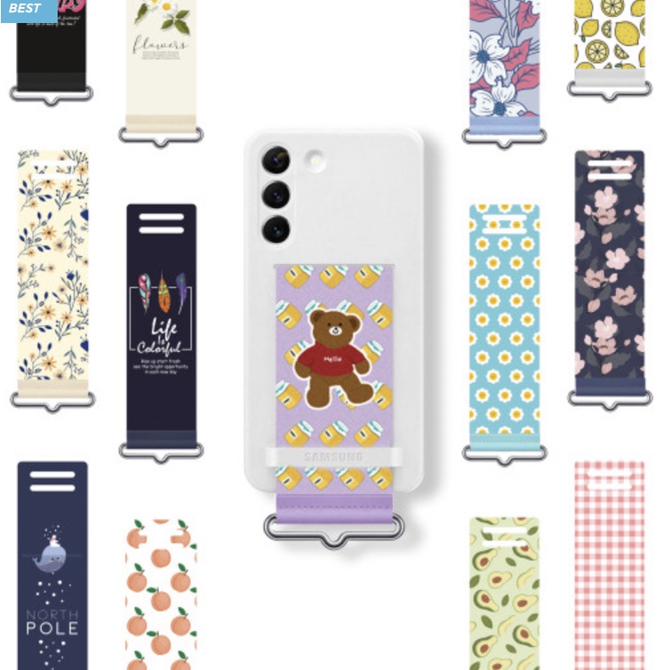 Changeable Compatible Straps for Samsung Galaxy Z Flip 3 Flip 4 S22 S22+ plus Ultra official Silicon case with strap / accessory accessories Korea pretty silicone cover decoration flip3 flip4
