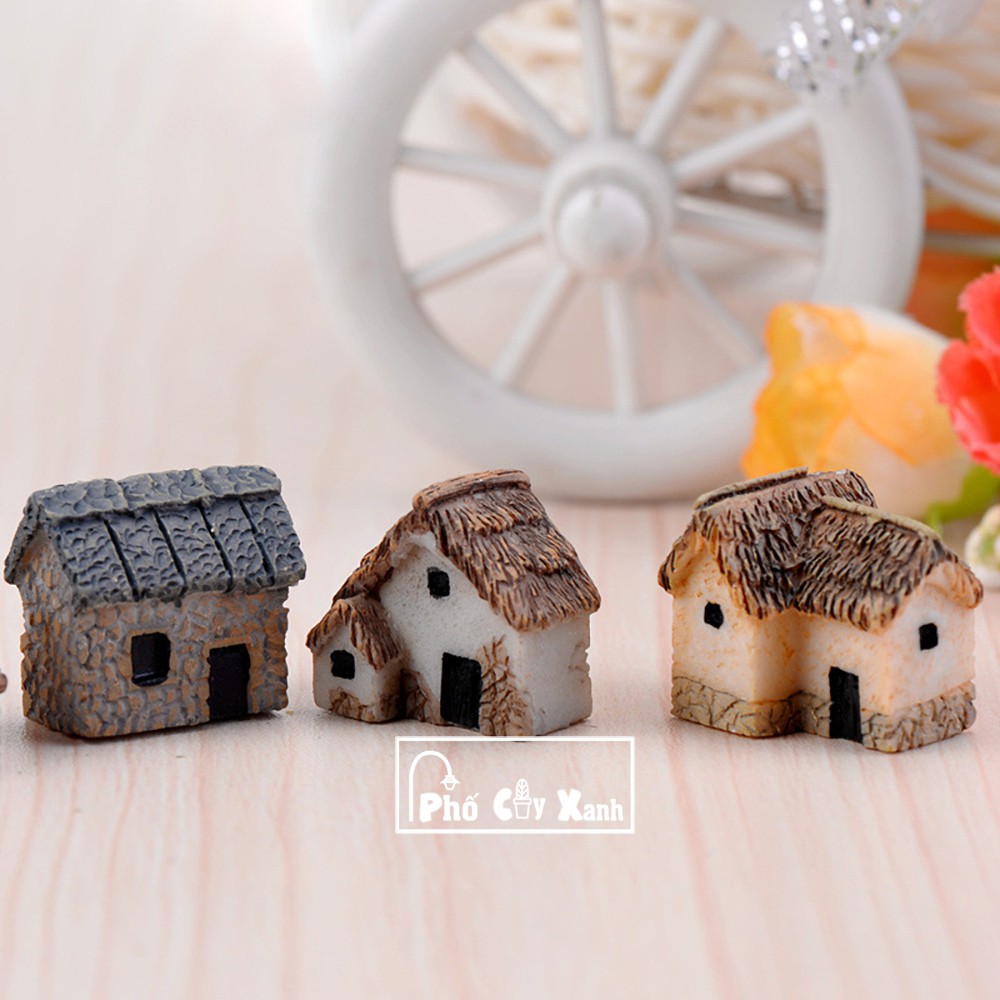 Ngôi Nhà Nhỏ Phong Cách Cổ Xưa - Phụ Kiện Trang Trí Tiểu Cảnh Cây Xanh