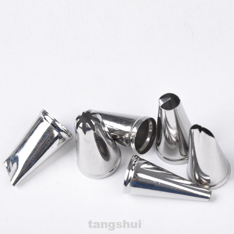 6pcs/set Tool Stainless Steel Rustproof Cookies Icing Piping Sugar Craft 6 Inch Decorating Nozzle