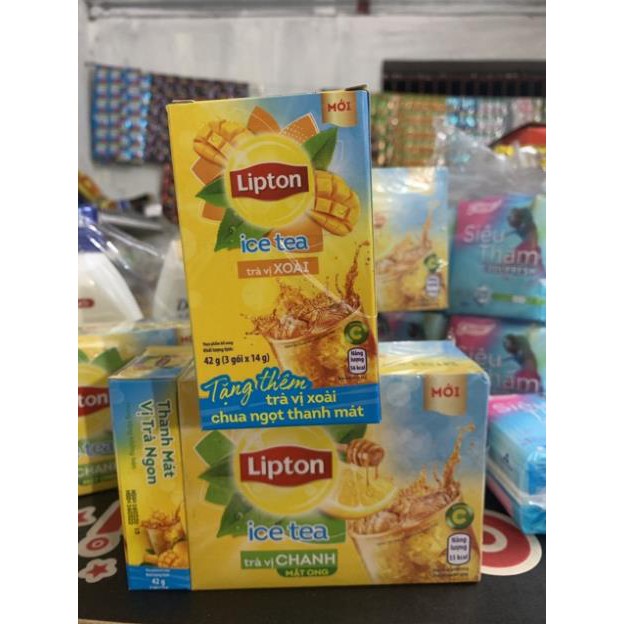 TRÀ LIPTON ICE TEA CHANH MẬT ONG 224g 16 gói x 14g tặng trà xoài