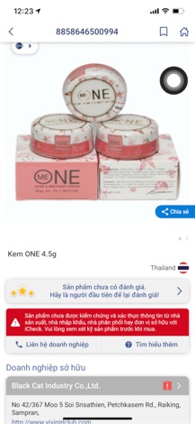 Lẻ kem MeOne thái chuẩn
