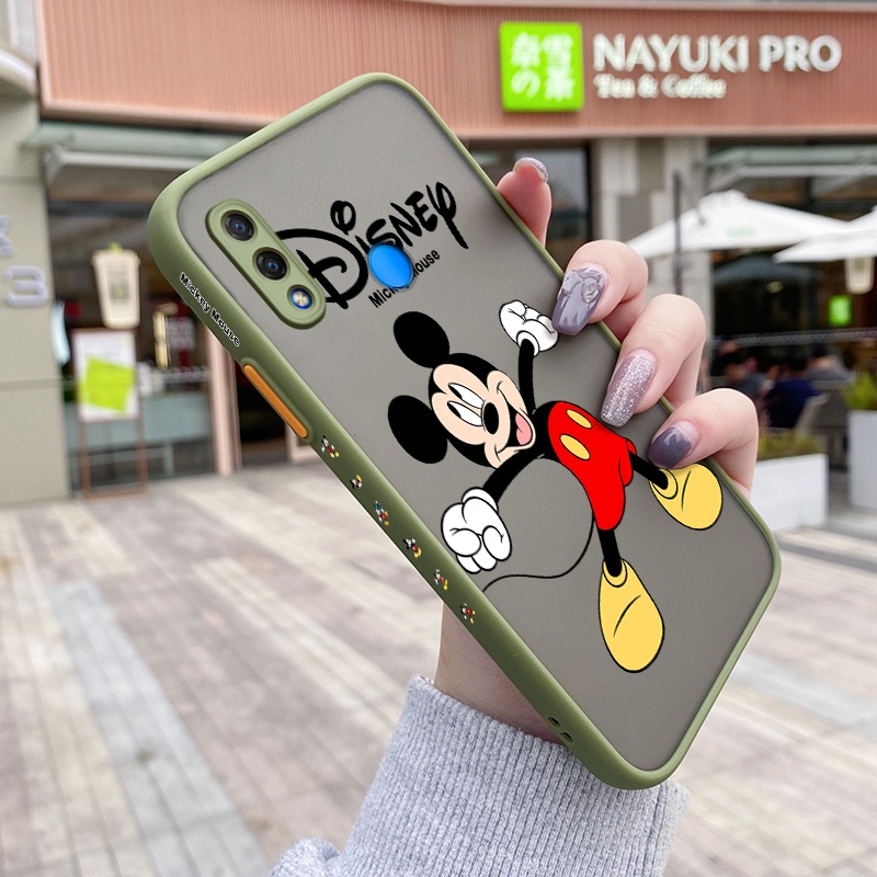 Ốp Điện Thoại Nhựa Cứng Trong Suốt Nhám In Hình Chuột Mickey Thời Trang Cho Huawei Nova 3i