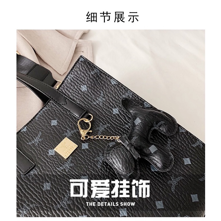 Túi tote phong cách xMCMx Klassik Tote In Visetos Cognac