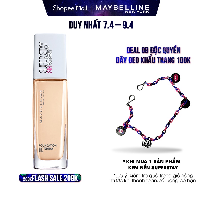 Kem Nền Lâu Trôi Che Phủ Cao SuperStay Full Coverage Foundation Maybelline New York 30ml