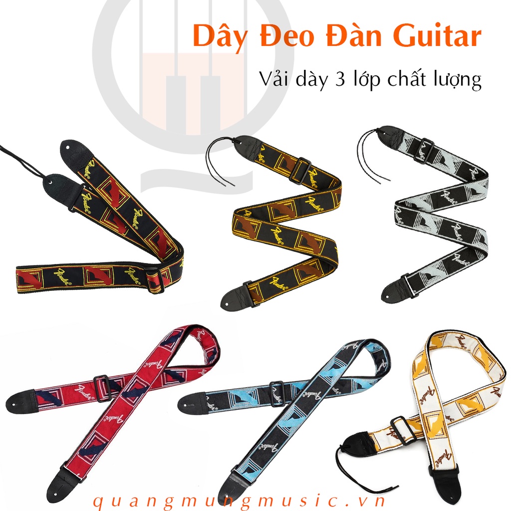 Dây Đeo Đàn Guitar Fender Cao Cấp Bền Bỉ Chắc Chắn - sử dụng cho mọi loại đàn