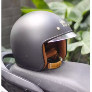 Mũ bảo hiểm 3/4 kính âm Royal M139 tem nhám (kính khói) đạt tiêu chuẩn Quatest 2 DOT màu khói làm từ nhựa PC