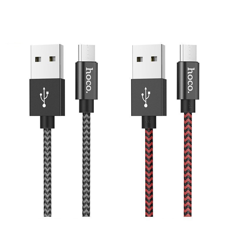 Cáp Sạc Nhanh Micro USB Hoco X14 MAX Dây Dù 1m 2m Dòng Lửa Băng Cho Android Siêu Bền Chống Đứt