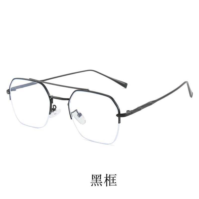 Mắt Kính Gọng Tròn Chống Bức Xạ Bằng Kim Loại Phong Cách Hàn Quốc Cổ Điển Dành Cho Nam Nữ