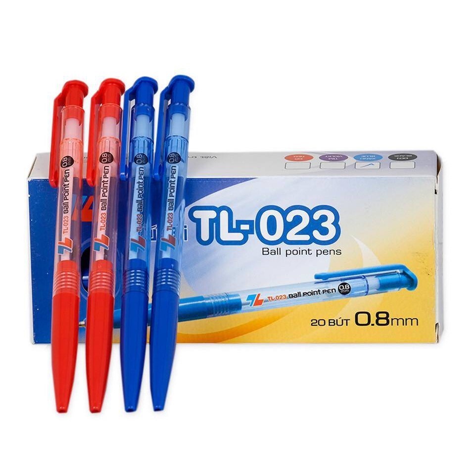 Bút bi Thiên Long TL023 chính hãng, ruột bút bi Tl023 tiêu chuẩn giá rẻ