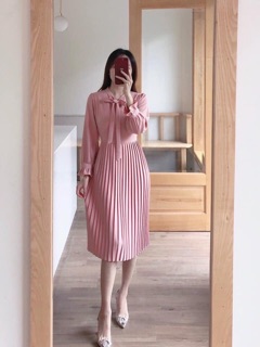Váy dập ly cổ nơ #310k