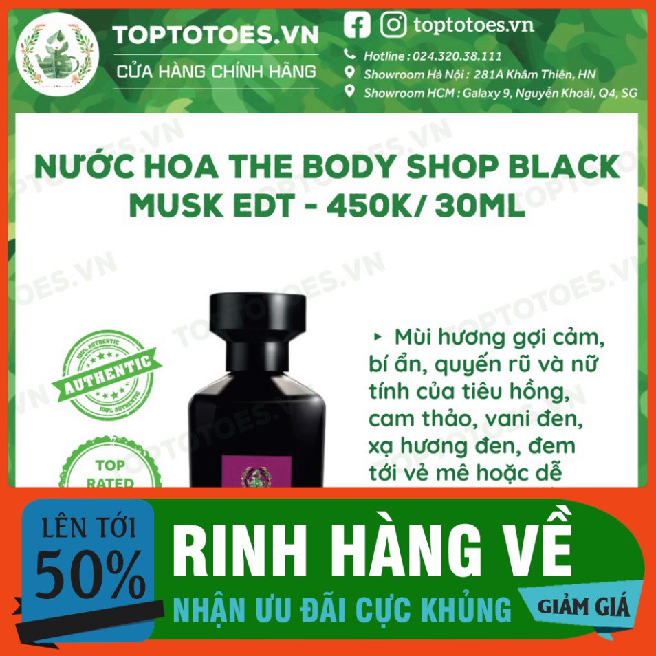 XẢ KHO Nước hoa The Body Shop White musk/ White musk Flora/ White musk L’eau/ Black musk XẢ KHO