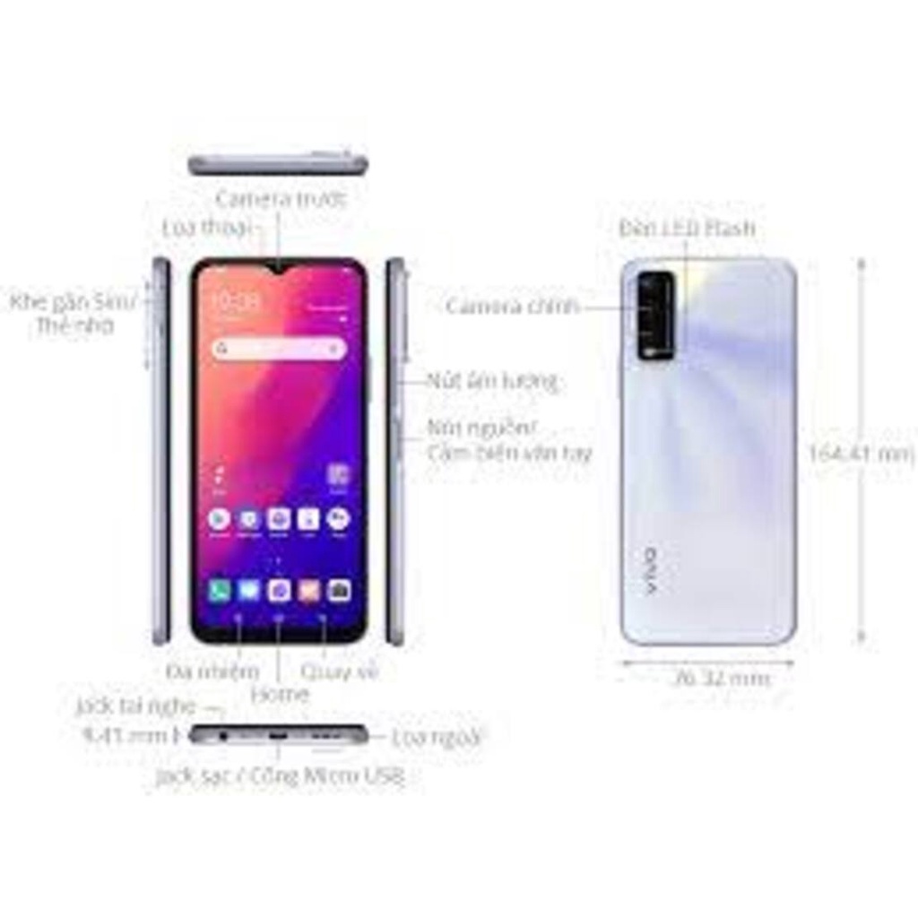 Điện thoại Vivo Y20 2022 ram 8/256G máy Chính Hãng, cấu hình cao ngất, chiến mọi game nặng siêu mượt - GGS 04