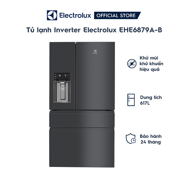 [Mã ELHA22 giảm 5% đơn 300K] Tủ lạnh Electrolux Inverter EHE6879A-B