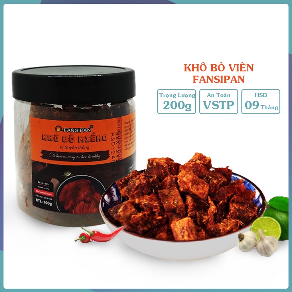 Set 4 loại thịt sấy khô thượng hạng Fansipan hộp 100g-200g