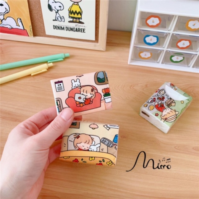 Gói Khăn Giấy Mini Cầm Tay Bỏ Túi Họa Tiết Cô Gái Nhật Cute